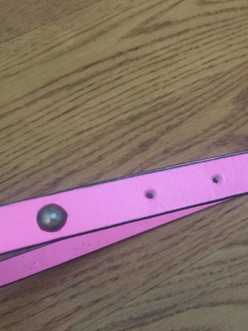 VINTAGE GAP PINK LEATHER STUDDED SKINNY BELT WOMENS M MADE IN USA